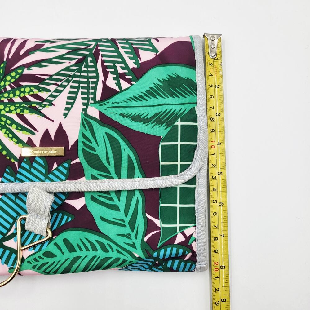 Sophia Joy Tropical Pink Green Multicolored Hanging Travel Makeup Cosmetic Bag - Picture 9 of 9